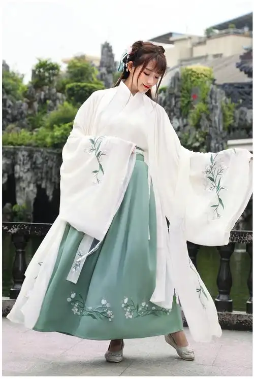 汉服套装女仙女裙古装衣服女学生长款齐腰襦裙超仙古代服装网红春 上