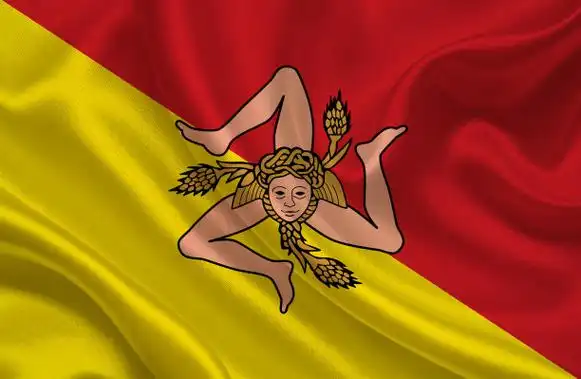 西西里岛的国旗图片