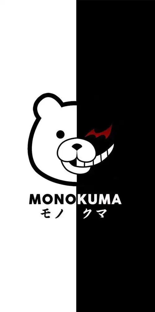 弹丸论破黑白熊全面屏壁纸分享毛绒绒的校长好可爱