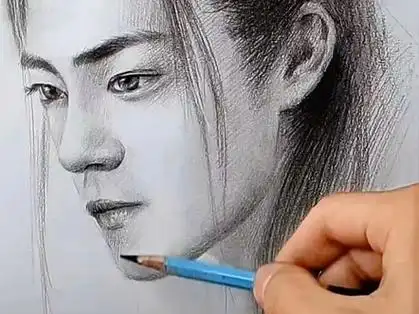 一起学画画 #素描 #肖像画 #肖战 #斗破苍穹