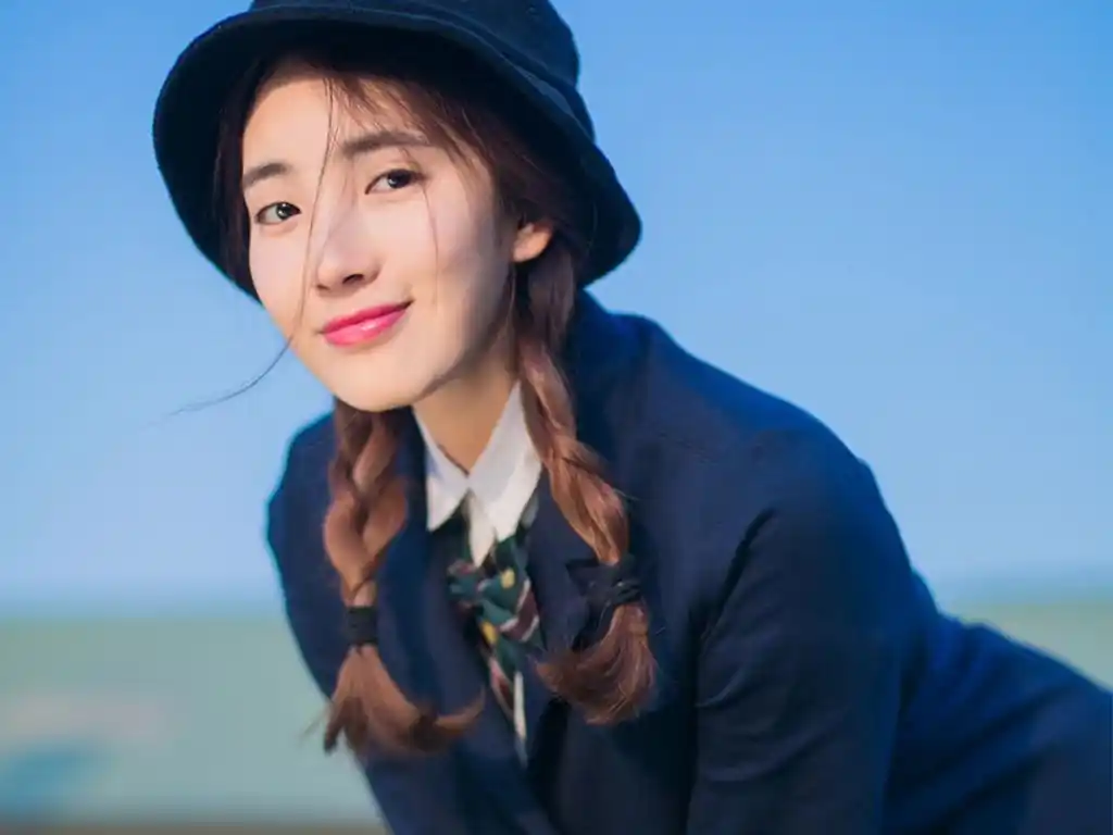 美女校花双马尾甜美校服写真图片