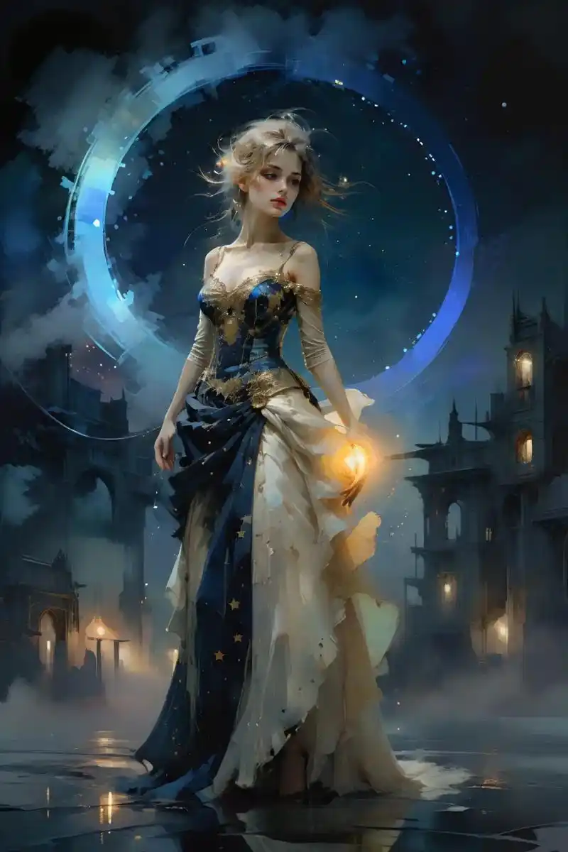 几何艺术-人物#唯美意境 #ai绘画 #仙气十足 #动漫美图 - 抖音