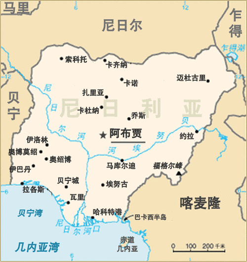 尼日利亚地图
