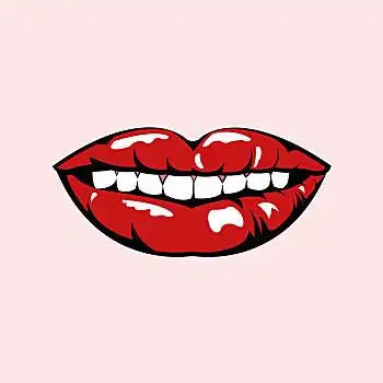 嘴,红色,艺术,滑稽,设计,红唇,卡通,复古,沟通,彩色,矢量,插画