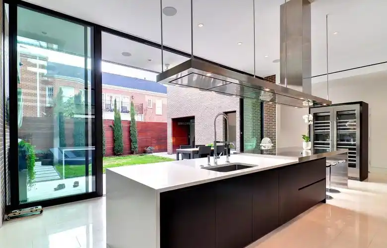 2018别墅开放式厨房布局设计_装修123效果图