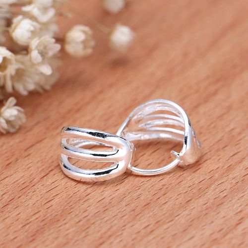 热销990银耳环_999纯银耳环 女气质个性百搭女款 s990足银耳扣 韩版