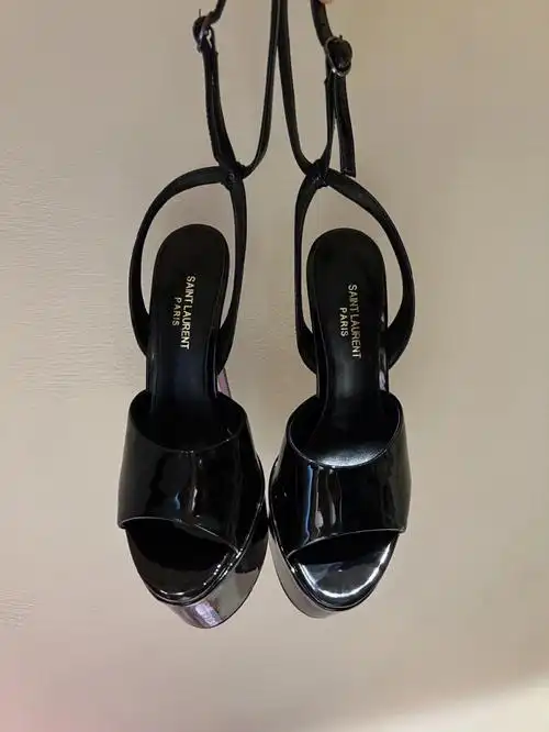 syl杨树林恨天高鱼嘴超高跟凉鞋街拍神器