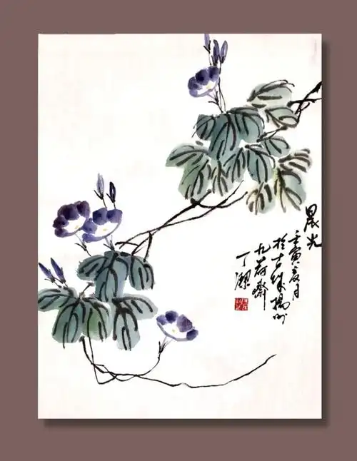 扬州国画培训～牵牛花