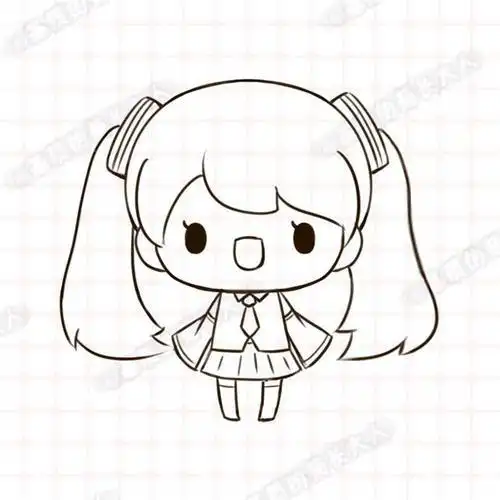 q版公主人物萌图简笔画女