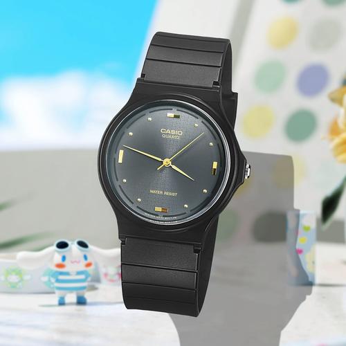 卡西欧(casio)学生小黑表网红表防水情侣石英男表女表mq-76-1a
