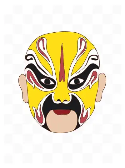 川剧汉剧戏剧 i>脸 /i> i>谱 /i>插画