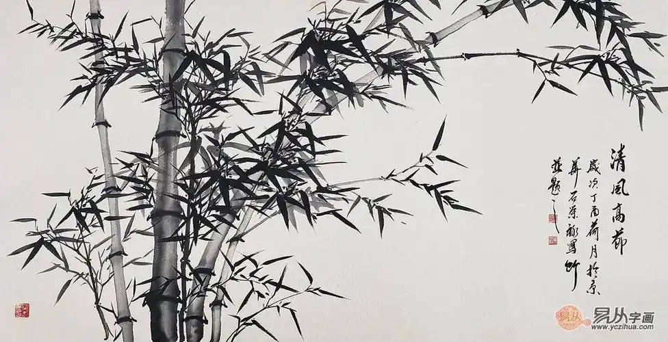 家居挂画:石荣禄吉祥竹子画佳作 带你品味高雅艺术作品_国画_字画_易