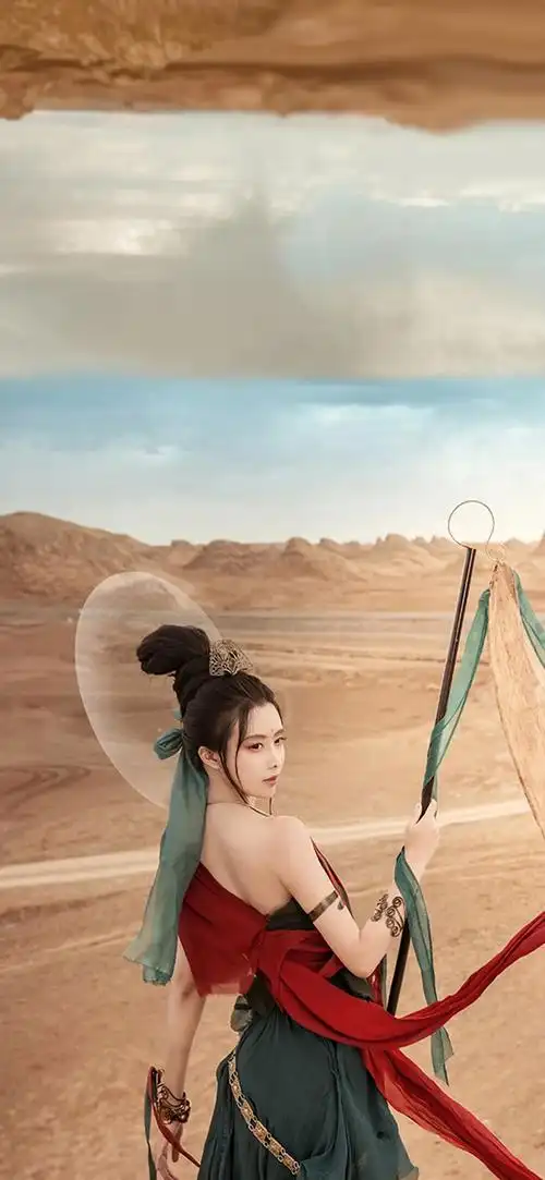 敦煌飞天古风真人壁纸:唯美大气