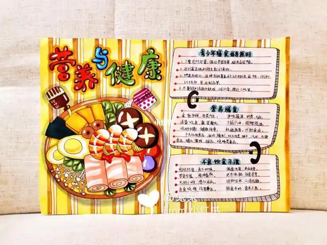 手绘营养与健康手抄报