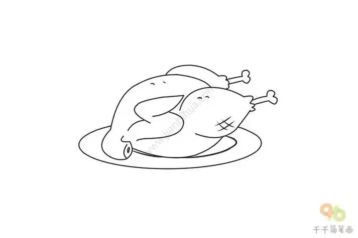 大盘鸡简笔画