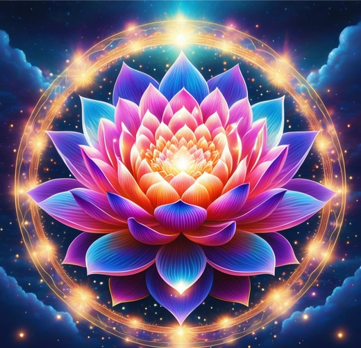 愿这发光的莲花,为您带来无尽的吉祥与幸福.愿它在您的生活中绽放光