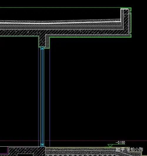 剖面图中剖到墙墙里面有门怎么画