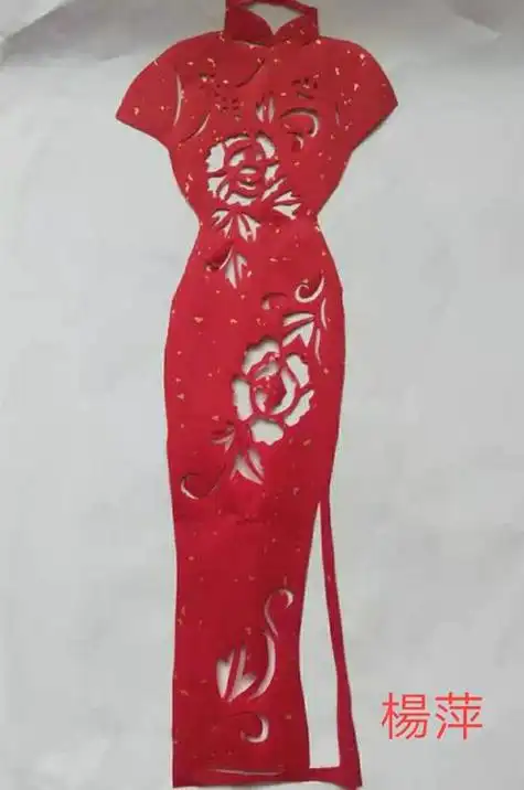 剪纸旗袍衣服图片大全图片大全