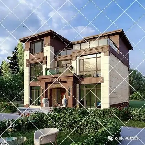 23款带大露台农村自建房,有个大露台就是方便,农村别墅自建房