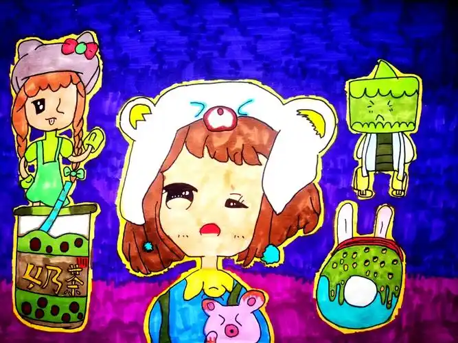 2021年元旦嵩阳一小五年级绘画作品展