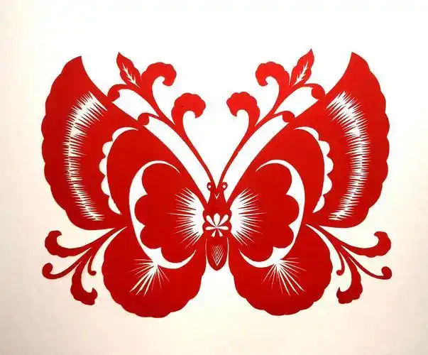 剪纸艺术对蝴蝶