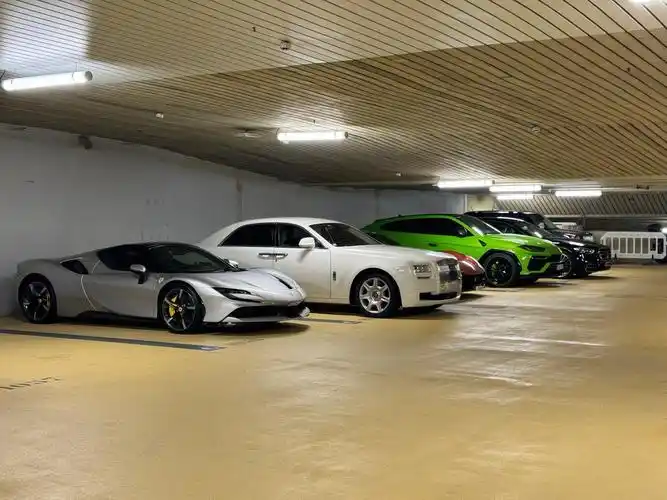 摩纳哥的停车场日常,豪车大家是不是看多了有点腻那辆日产逍客有点