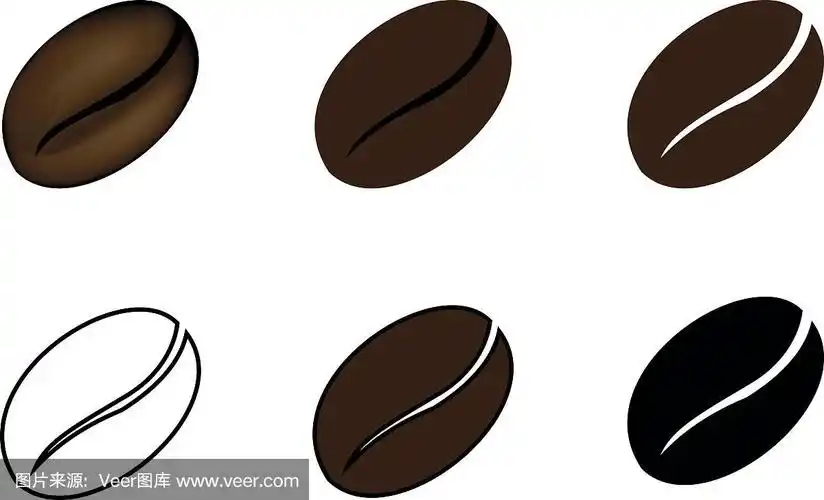 咖啡豆,矢量插图