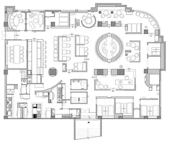 咖啡馆平面方案设计