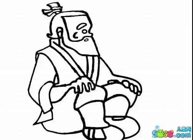 一个老道士_人物简笔画-e学堂