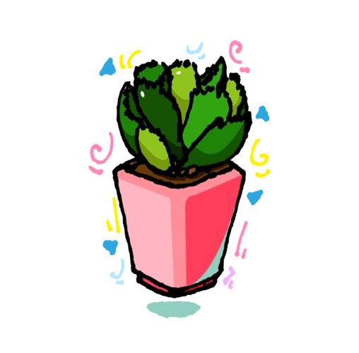 矢量多肉植物扁平化卡通素材11