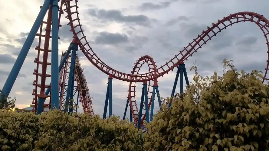 厦门方特梦幻王国过山车现场