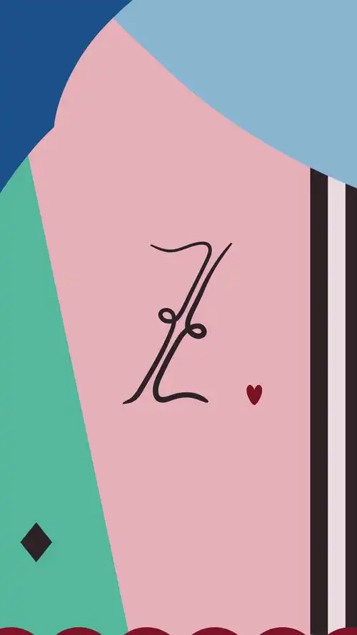 创意刺绣字母插画高清手机壁纸