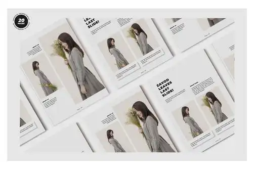 摄影模特主题杂志排版设计模板zavodbusinessmagazineminimaltemplate