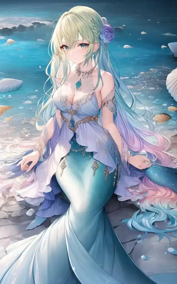 创作灵感 #ai绘画 ##二次元 #美人鱼美女 - 抖音