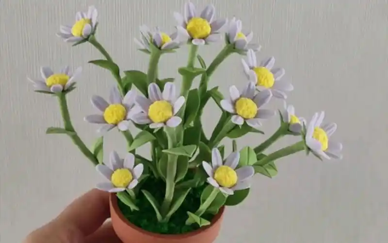 【超轻粘土花朵】简单又好看的小雏菊,快来一起做起来吧!