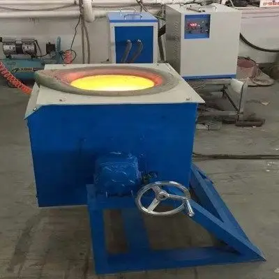 日本购中频感应加热机熔炼炉小型熔金炉银铝锡铜熔炉铸造高温融化