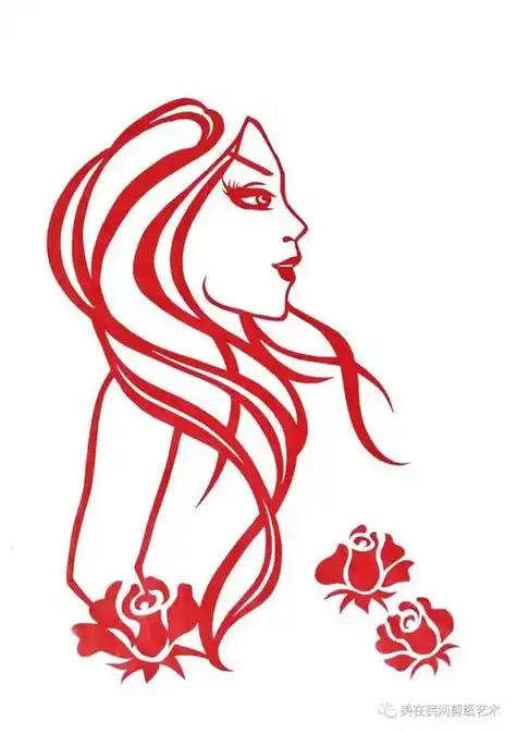 大全京剧花旦剪纸图案希望古代四大美女剪纸图样素材刻纸练习底稿手工