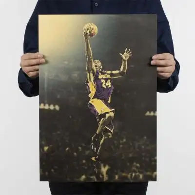 【h821】科比p款/只要心够决/nba 篮球励志/牛皮纸海报51x35.5cm