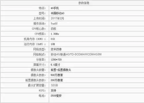 这配置中国移动a3敢卖599被同价位魅蓝3完虐