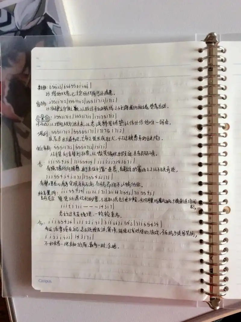 凹凸世界《征程》简谱(下)