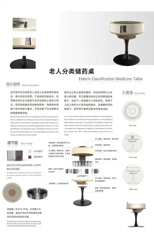 产品设计——老年人储药桌|工业/产品|生活用品|李玮栋gary - 原创