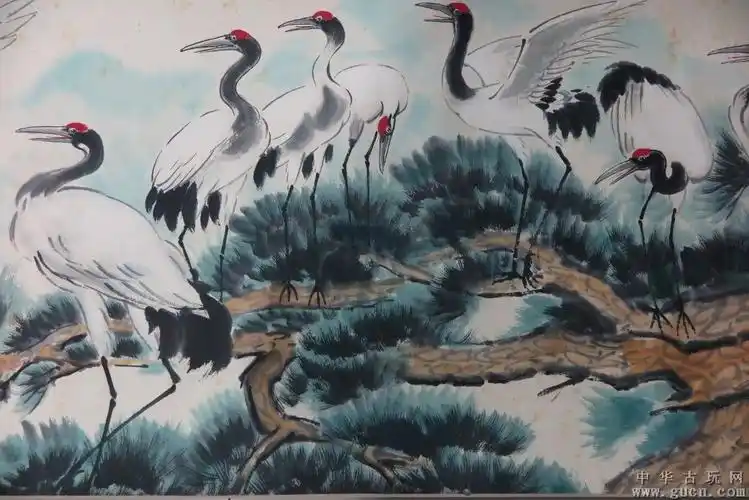 徐悲鸿松鹤延年手卷