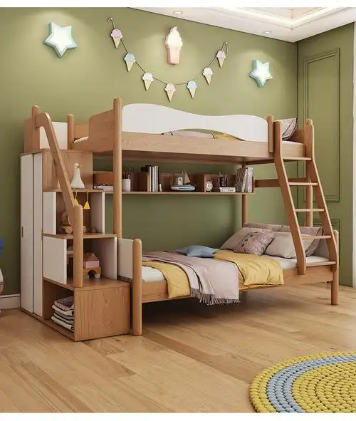 现代简约上下床学生高低床北欧子母双层床上下铺1215米学生床上下床含