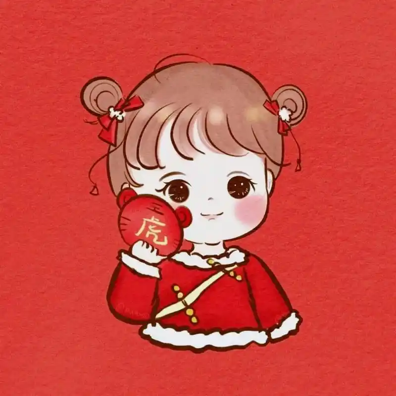 喜庆的情侣头像卡通呆萌一对 可爱00 喜庆的情侣头像,老规矩关77