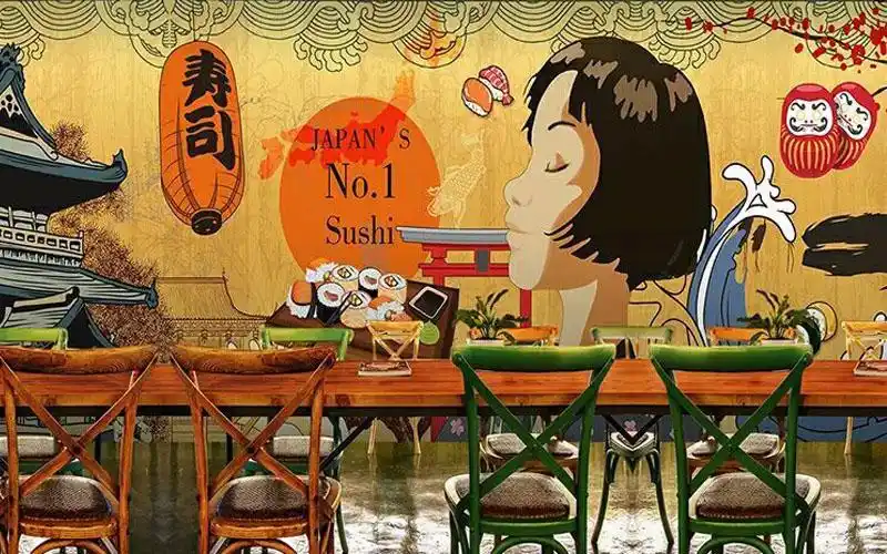 餐厅墙绘涂鸦公司