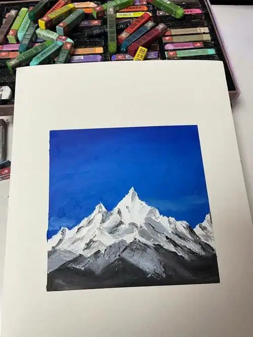 油画棒梅里雪山