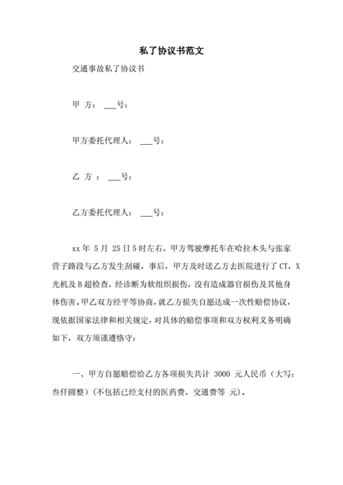 私了协议书范文.doc 8页