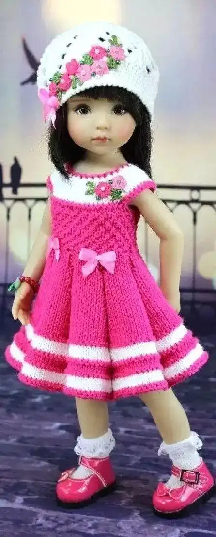 毛线编织的美化了的裙子美图欣赏