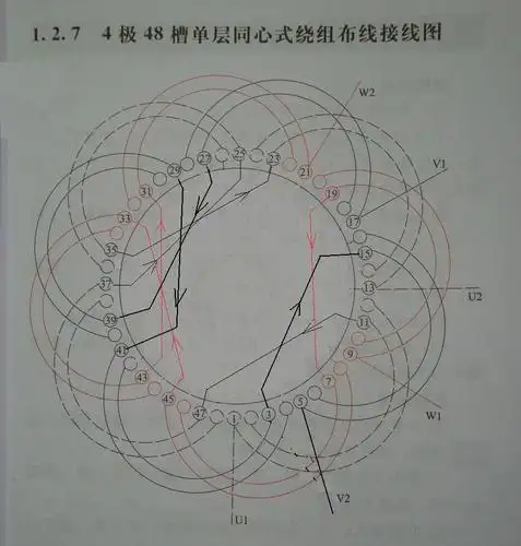 我这里有一台三相电机y160m-4 ;11千瓦,我用单层叠式下线,电机是48槽