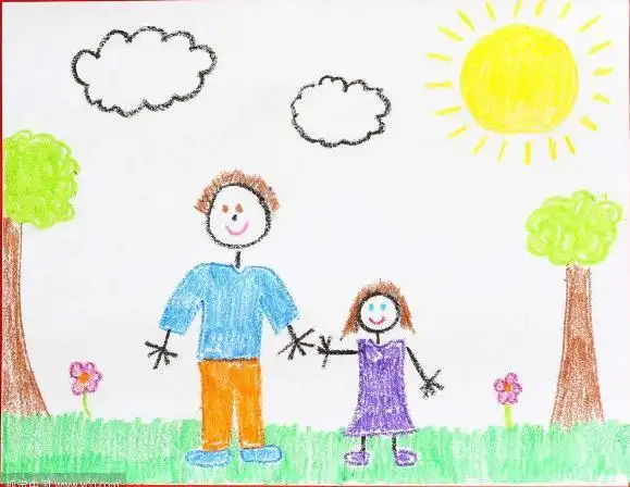 亲子绘画作品图片大全父亲节亲子绘画作品图片